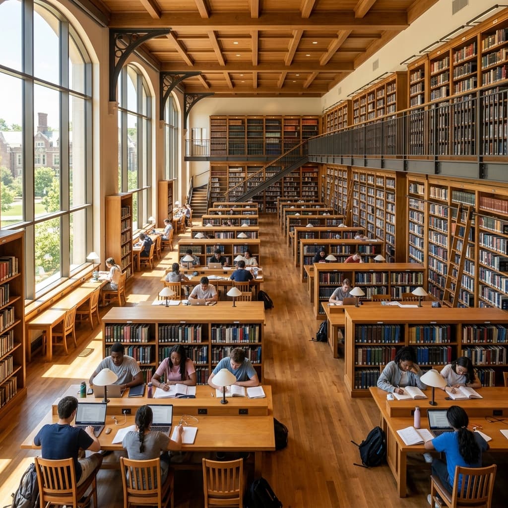Extensive College Library